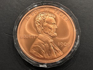 lot 133 image: 1 Pound Copper 1909 Lincoln Cent