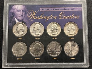 lot 103 image: 8 Decades of Washington Quarters
