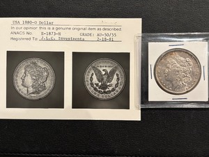 lot 65 image: 1880-O Morgan Dollar AU 50