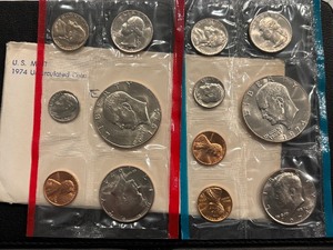 lot 156 image: 1974 P & D Mint Set