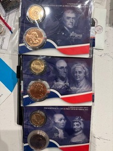 lot 160 image: Presidential Dollar and First Spouse Medal Sets