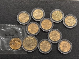 lot 165 image: Gold Plated Coins