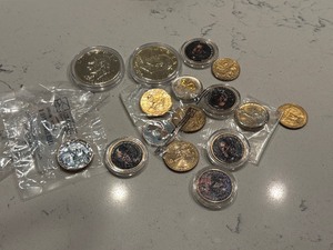 lot 168 image: Gold Plated and Colorized Coins