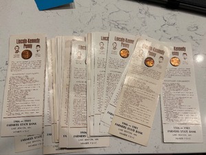 lot 193 image: Lincoln Kennedy Penny Cards