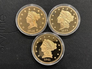 lot 198 image: Gold Layered Replica Coins