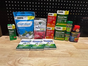 lot 32 image: Cough Drops, Cold Medicine, and More