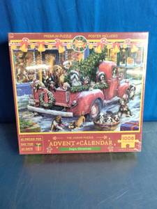 lot 3 image: A  Dogs Christmas. Jigsaw Puzzle Advent Calendar