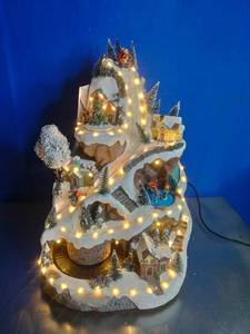 lot 41 image: Alpine Corporation 18-inch Tall Animated Winter Wonderland Set with LED Lights