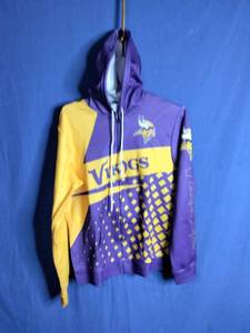lot 50 image: NFL Minnesota Vikings Team Full Zip Up Hoodie. - Size XS