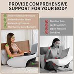 lot 29 image: Olumoon Reading Pillow, Lap Desk Pillow for Adult, Memory Foam Gaming Pillow