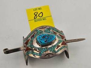 lot 80 image: Navajo Sterling Hair PinBarrette