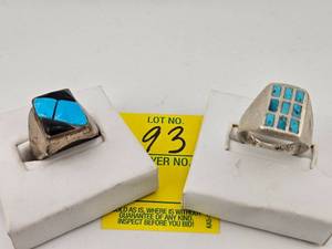 lot 93 image: Two Mens Sterling Silver Rings