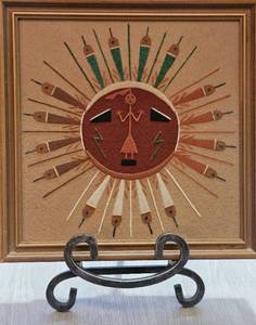 lot 97 image: Navajo Sand Painting by Emerson B. Yazzie