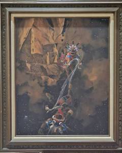 lot 28 image: The Battle for Power and Justice by Ted Claus  Original Oil on Canvas