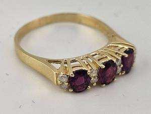 lot 16 image: Diamond and Ruby Natural Gemstone Ring