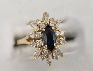 lot 18 image: Natural Diamond and Gemstone Cluster Ring