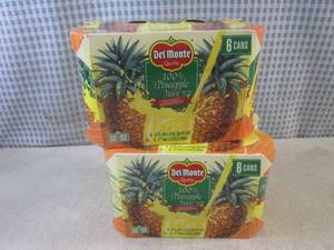 lot 173 image: (B-1) 2 - 6-Packs of Del Monte 100%...
