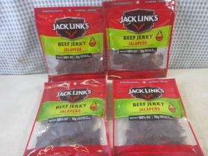 lot 198 image: (B-2) 4 Bags of Jack Links Jalapeno...