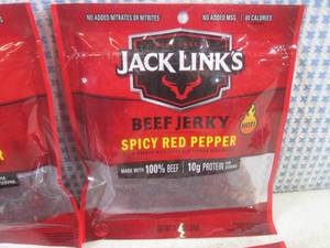 lot 200 image: (B-3) 4 Bags of Jack Links Spicy Re...