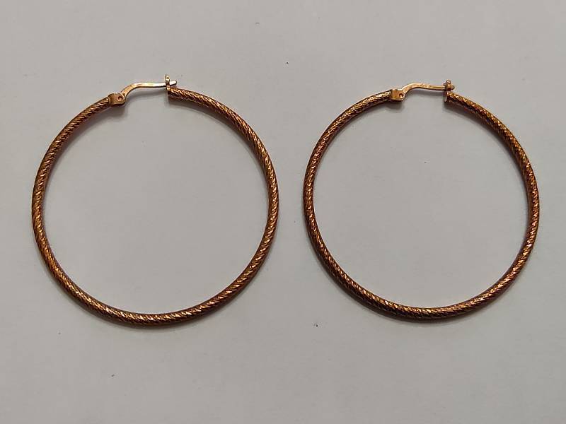 lot 158 image: Stamped 925 Vintage Crystal Cut Dyadema Hoop Earrings