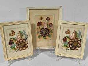lot 18 image: Rare Set of Ida Bisek Prokop Feather & Floral Art