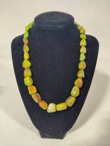 lot 56 image: 925 Jay King DTR Sterling Silver & Green Turquoise Necklace