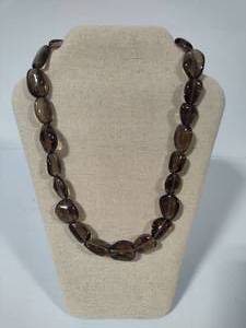 lot 65 image: 925 Smoky Quartz Natural Gemstone Necklace