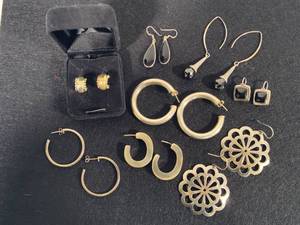 lot 69 image: 925 Sterling Silver Earring Lot