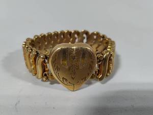 lot 98 image: 1940s Sweetheart Expansion Bracelent