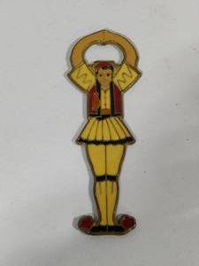 lot 143 image: Bronze Enameled Greek Tsolias Dancer Bottle Opener