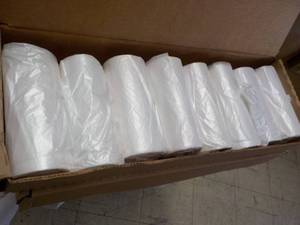 lot 25 image: 8 Rolls of Clear Plastic 33 Gallon ...