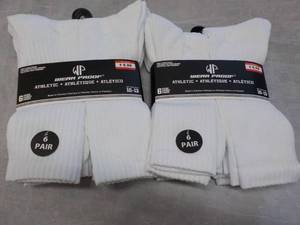 lot 66 image: 12 Pair Wear Proof White Socks size...