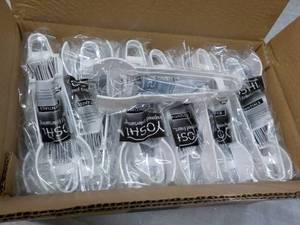 lot 72 image: Case of 48 White Plastic 7 Tongs...