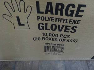 lot 75 image: Case of 10,000 Size Large Polyethyl...