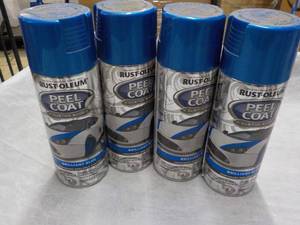 lot 100 image: 4 Rust-Oleum Peel Coat Brillant Blu...
