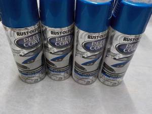 lot 102 image: 4 Rust-Oleum Peel Coat Matte Brilla...