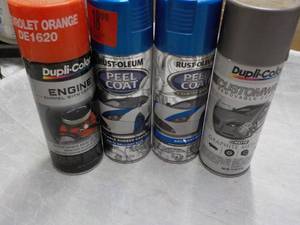 lot 104 image: 4 Rust-Oleum Peel Coat various colo...