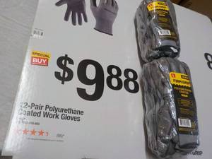 lot 121 image: 2 packs 12 Gloves each Firm Grip Po...