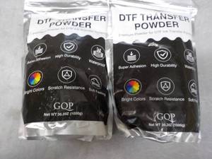 lot 128 image: 2 DTF Transfer Powder 35 oz each fo...