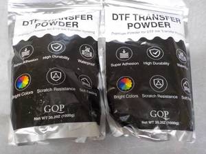 lot 129 image: 2 DTF Transfer Powder 35 oz each fo...