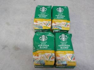 lot 159 image: 4 Starbucks Decaf 12 oz Bags Verand...