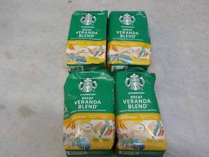 lot 160 image: 4 Starbucks Decaf 12 oz Bags Verand...
