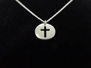 lot 42 image: .925 Sterling Silver Cross Pendant Necklace