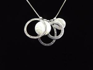 lot 44 image: .925 Sterling Silver SILPADA Circle Pendant Necklace