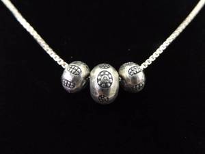 lot 45 image: .925 Sterling Silver SILPADA Sliding Bead Necklace