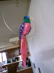 lot 33 image: Medium 16 Long 5 Wide Parrot - Heavy Ceramic