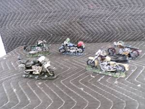 lot 56 image: Lot of 5 Motorcycle Mantel Pieces