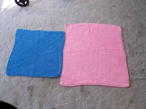 lot 76 image: 2- Handmade Crochet Baby Blanket