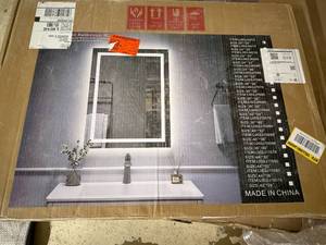 lot 13 image: 20 X 28 Led Lighted Bathroom Mirror