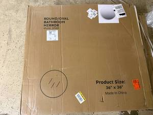 lot 30 image: 36 X 36 Round Oval Bathroom Mirror